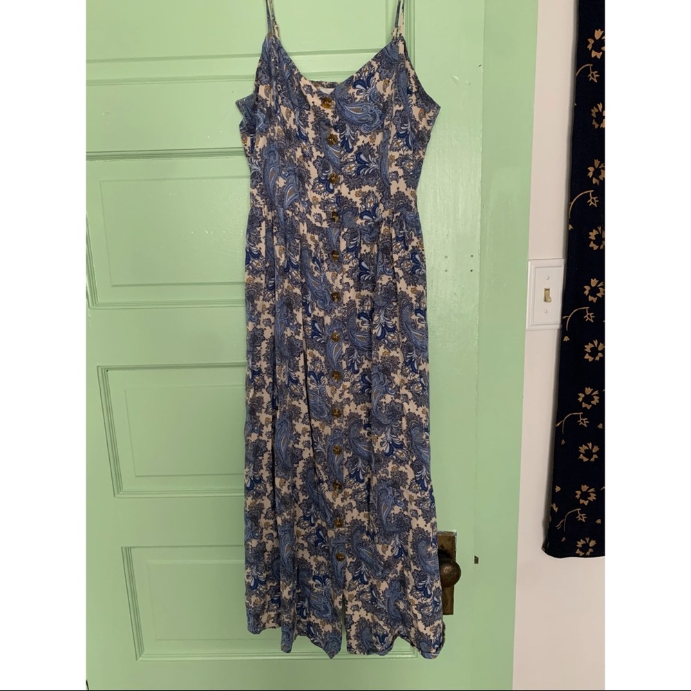 Blue paisley dress